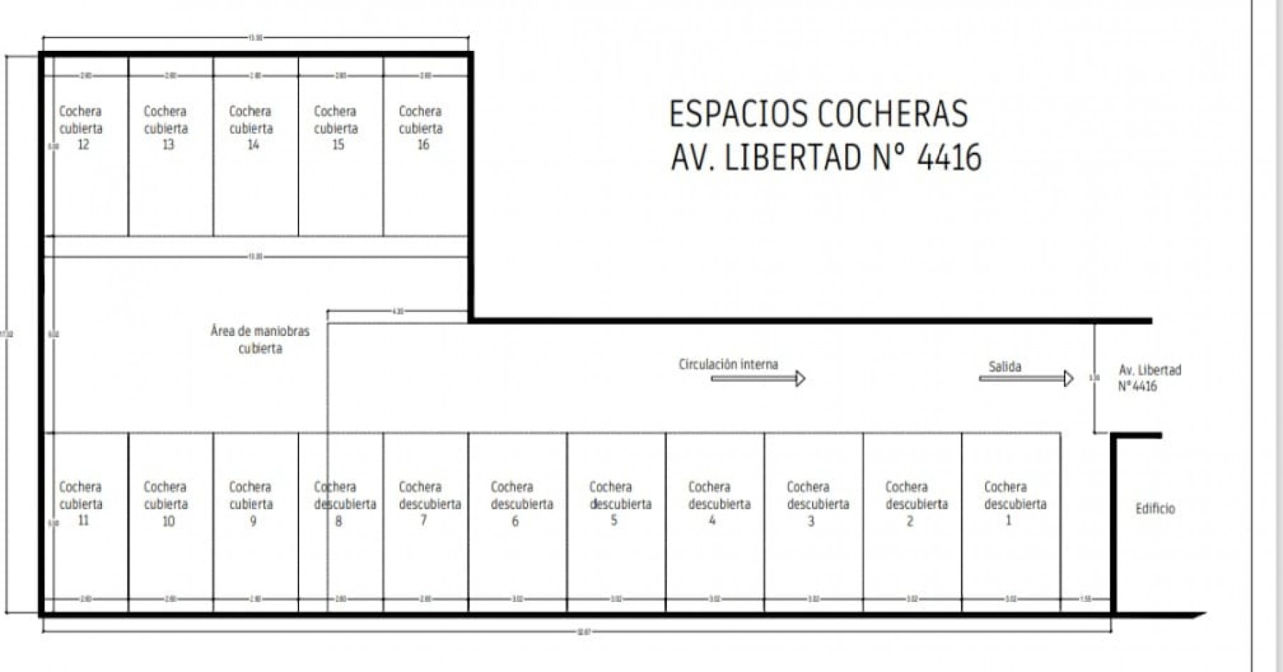 En venta espacio para 16 cocheras en Block